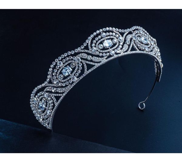 

hair clips & barrettes women's princess crowns fashion rhinestones tiaras elegant bridal glittery hoop wedding jewelry accessories for, Golden;silver