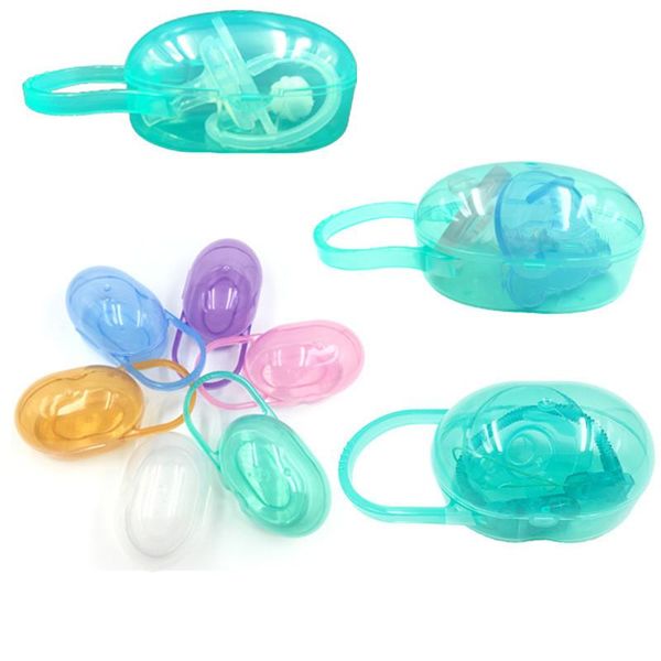 

oval pacifier box plastic storage baby supplies solid travel pacifiers#