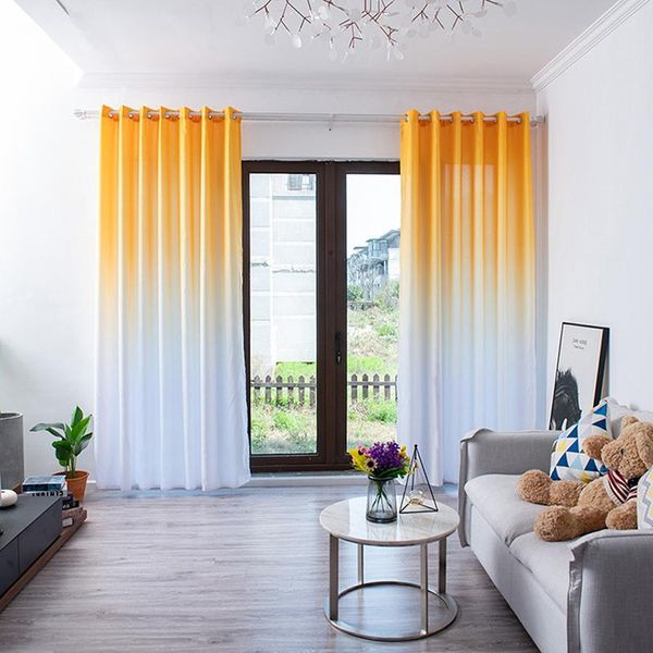 

long gradient wood grain curtain sheer tulle window treatment voile drape valance for home office indoor balcony decor & drapes