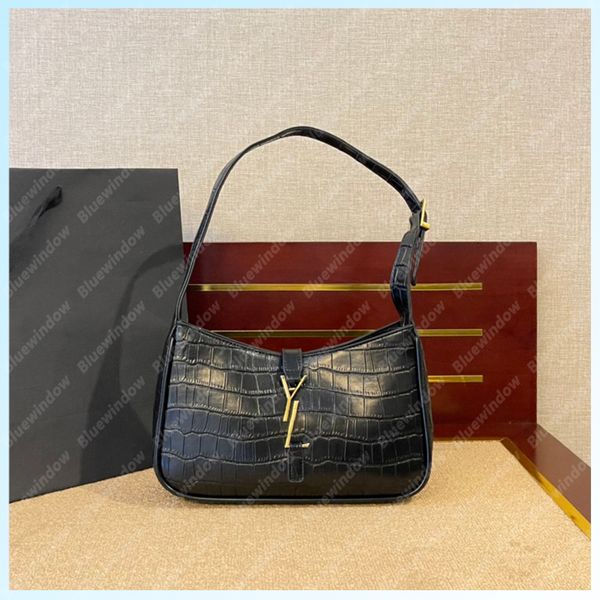 

fashion crocodile hobo bags women shoulder bag black white le5a7 2021 womens handbag le 5 Ã 7 luxurys designers bags handbags purses b210518