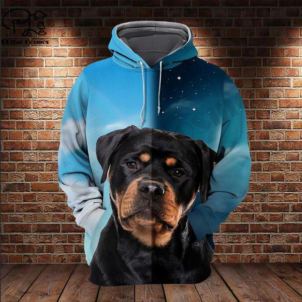 

men's hoodies & sweatshirts plstar cosmos 3dprinted est rottweiler dogs pet lover gift harajuku streetwear unique casual hoodies/swea, Black