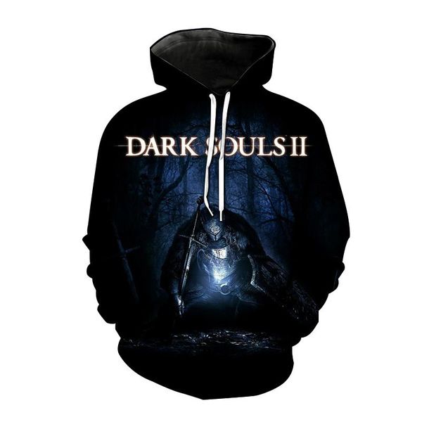 

men's hoodies & sweatshirts dark souls 3d print men women casual fashion sweatshirt hoodie game cosplay hip hop streetwear pullover mal, Black