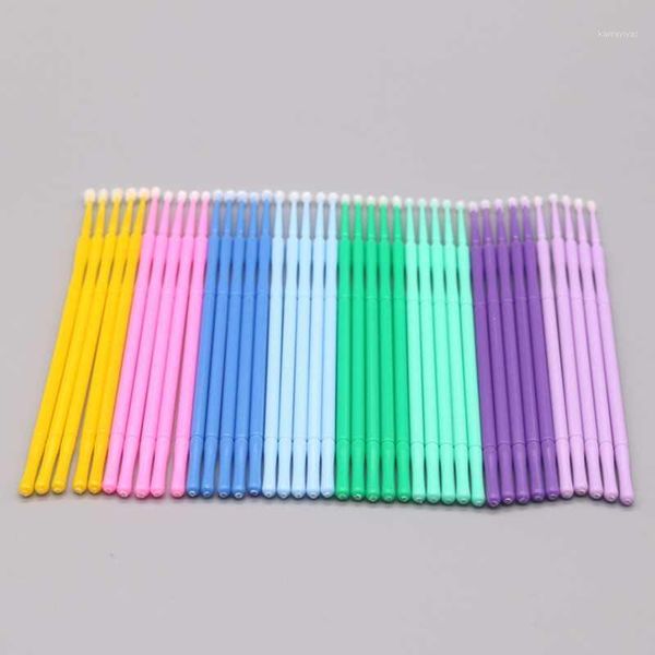 

100pcs/bag disposable makeup eyelashes brushes micro mascara brush eyelash extension removing swab lash tools1