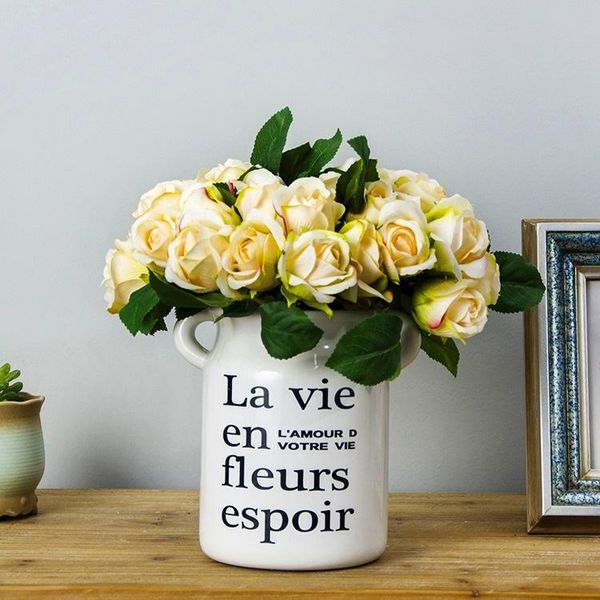 

decorative flowers & wreaths simulation flower hand zacharylin rose flower, diy party decoration green plant, bouquet for bride wedding cele