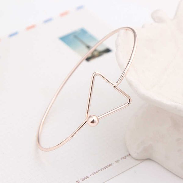 

punk open adjustable geometry arrow cuff bracelets for women fashion simple gothic wrist feather bangles gift jewelry wholesale q0719, Black