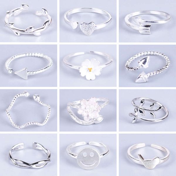 

2020 new creative fashion, love rings, women's fresh and simple rings, Black