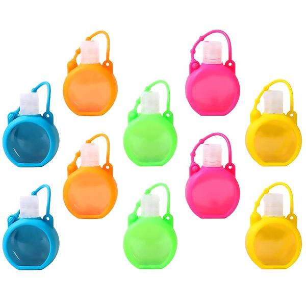 

liquid soap dispenser 10pcs 30ml empty bottles with cover shower cosmetic