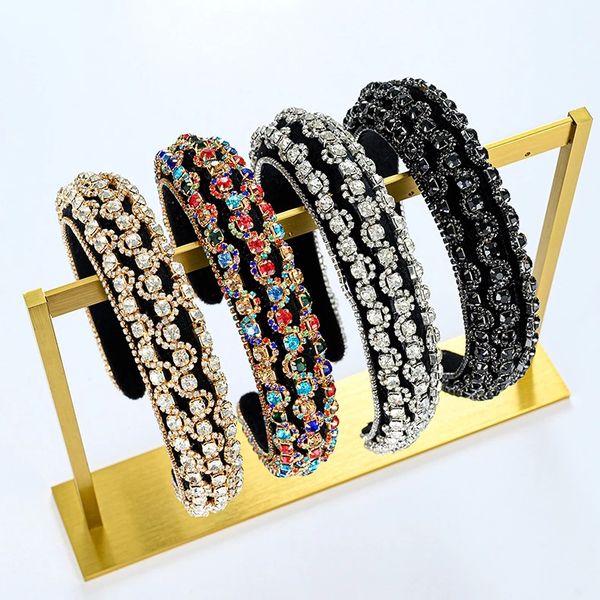 Handgemachte Hochzeit Kopfschmuck Vintage Kristall Tiara Stirnband Luxus Diamante Haarband Für Frauen Braut Haar Zubehör Großhandel