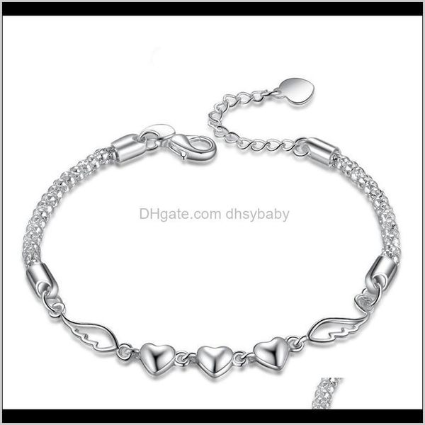 Drop Delivery 2021 Heart Designs Charm Bracciali 925 Sterling Sier placcato con fermagli Lady Girls Gift Fashion Elegante braccialetto di alta gioielleria F