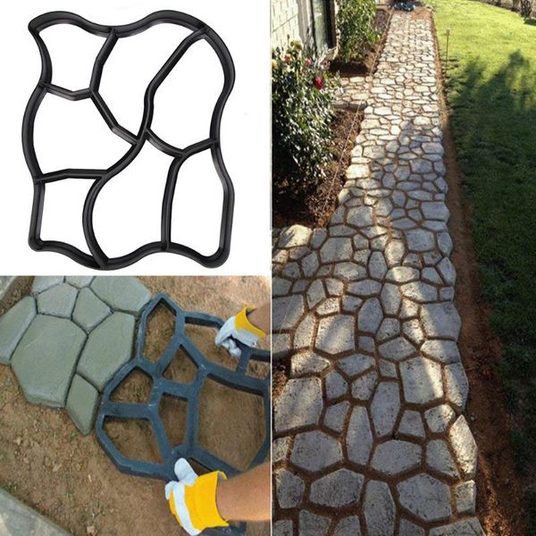 

hand tools floor path walk maker mould reusable diy paving stepping stone concrete mold for household lawn patio yard park garden