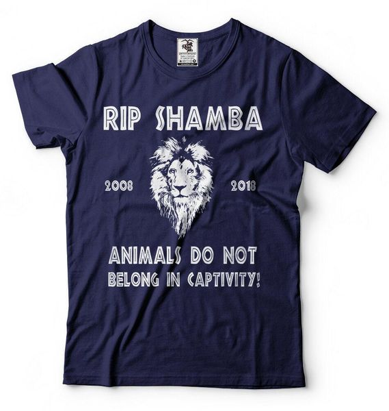 

lion t-shirt shamba lion animals right tee shirt rip shamba 2008 2018, White;black