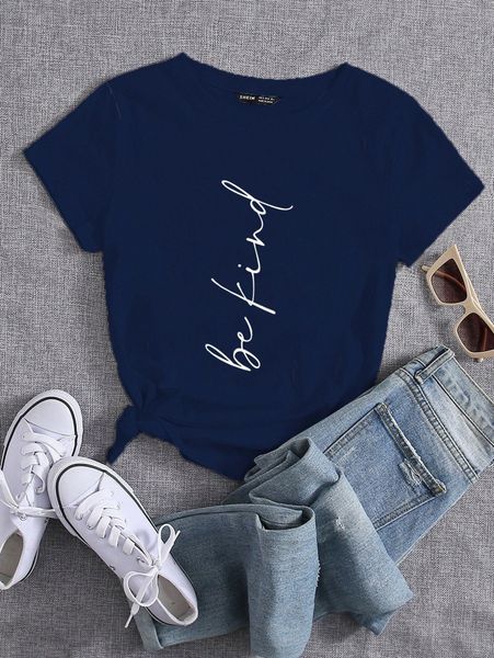 

slogan graphic short sleeve tee 002k#, White