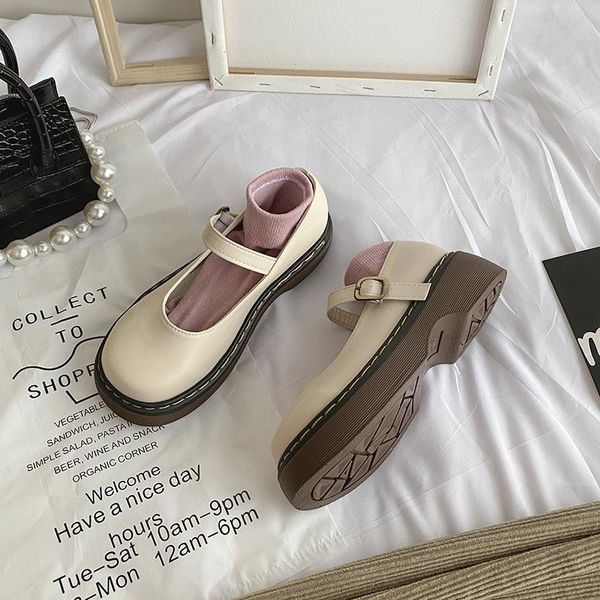 

dress shoes 2021 ladies leather women mary jane cowhide fashion all-match casual martinshoes heels, Black