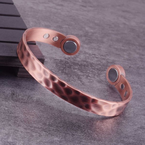 

copper magnetic bracelet men 10mm adjustable magnetic bracelet benefits health magnet energy open cuff copper bracelet bangles q0717, Black
