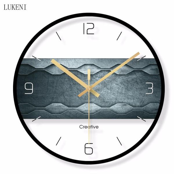 

wall clocks metal texture wood grain tempered glass clockhome decor