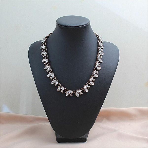 

chains europe and the united states retro acrylic crystal sticks personality exaggerated minority choker, Silver