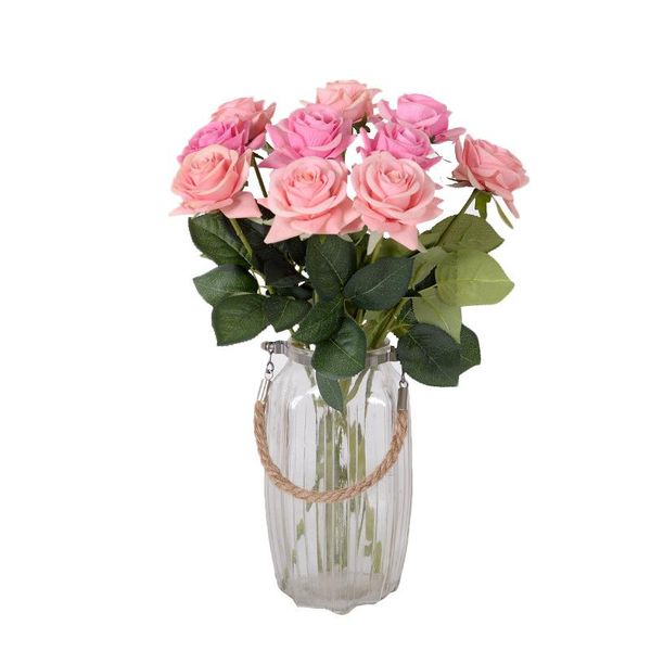 

decorative flowers & wreaths artificial flower rose, single branch 41cm, wedding scene decoration, road guide flower, creative home vase arr