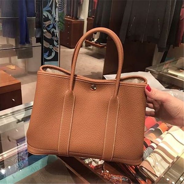 

/ garden party bag 30 full leather shopping one shoulder hand women's