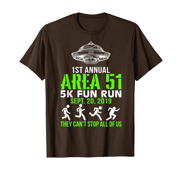 

area 51 5k fun run shirt gift for 1st annual sept. 20, 2019 t-shirt, White;black