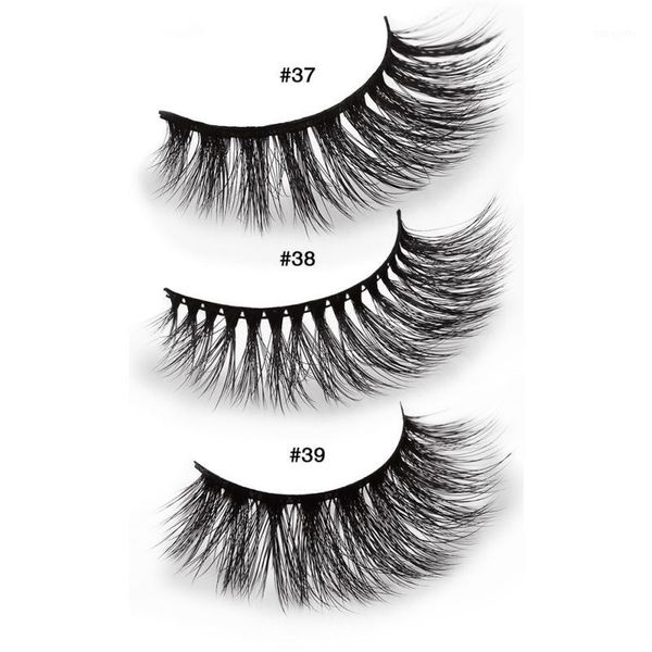 

pair 3d hair false eyelashes natural looking three-dimensional multi-layers 1