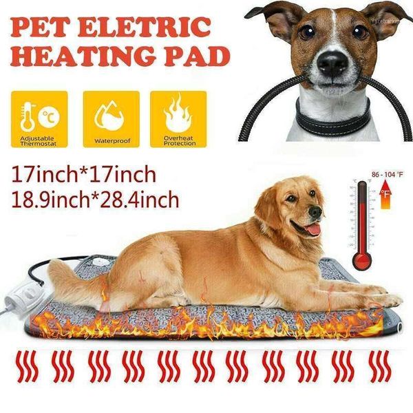 

large pet electric heating mat heated cat dog pad bed winter waterproof thicken soft warmer sleeping supplies11