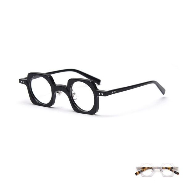 

sunglasses square acetate frame round flat lens glasses women's and men's spectacle, White;black
