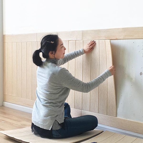 

wood paper stereo wall affixed to the tv background skirt wallpaper living room waterproof decorated bedroom wallpapers