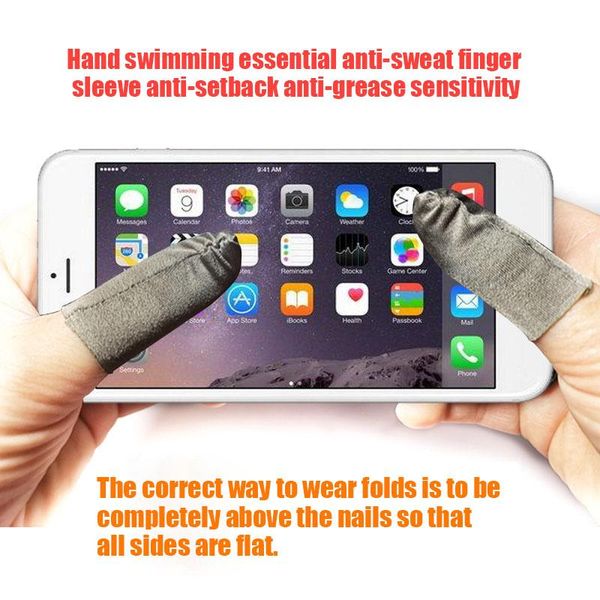 

cell phone repairing tools 6/8/10pcs touches screen silver fiber finger sleeve sweat-proof ultra-thin breathable cap @m23