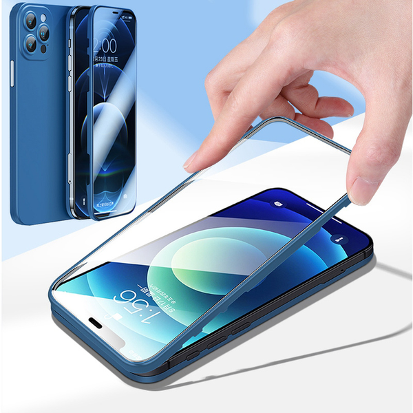 

lx brand integrated ultra thin 360 full cover case for iphone 12 pro max 13 mini tempered glass case for iphone11 pro 11 pro max cover