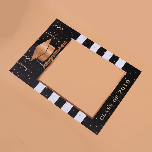

frames party prop paper po frame 2021 graduation season black and gold cap decorative diy