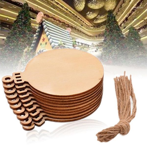 

christmas decorations 10pcs/lot wooden for tree rope bells ornaments year xmas decoration pendants1