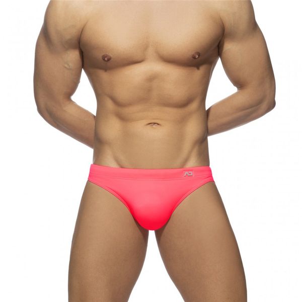 

swimwear trunks men's low waist bikini briefs solid color nylon cup anti embarrassment beach pants tether