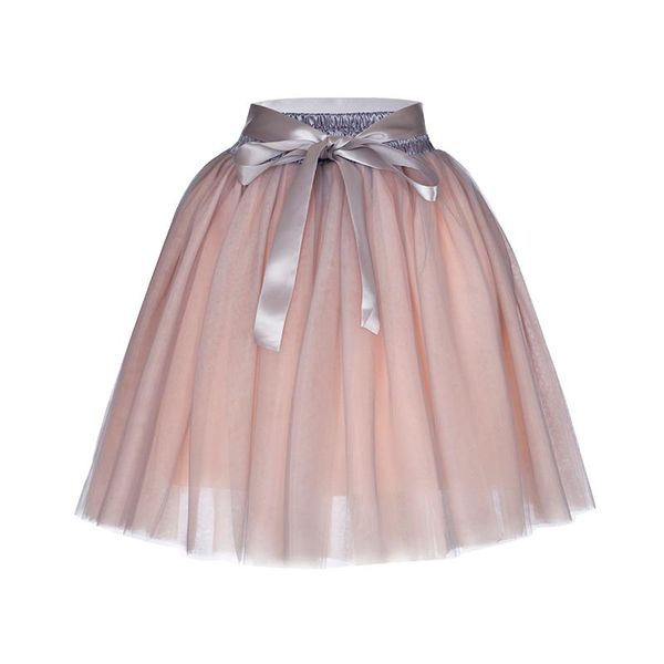 

skirts 7 layers 65cm long princess mix colors tutu tulle fashion ball gown lolita skirt women summer saias femininas faldas jupe, Black