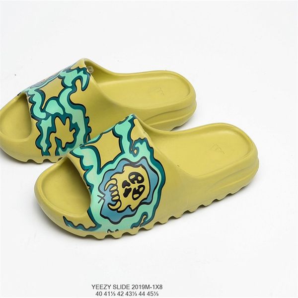 

yeesy slide bone black green fashion street slippers white khaki men women indoor outdoor sandal basketball shoes football size 35-47 xmcl h