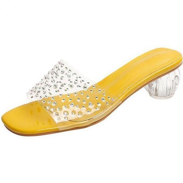 

clear heels slippers women sandals summer shoes transparent pvc high pumpsjelly size 35-41 zapatillas mujer casa, Black
