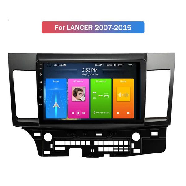 Touch Screen Car DVD Player Multimídia com GPS Navegação Built-in Wifi Stereo Radio Android 10 2 Din para Mitsubishi Lancer 2007-2015