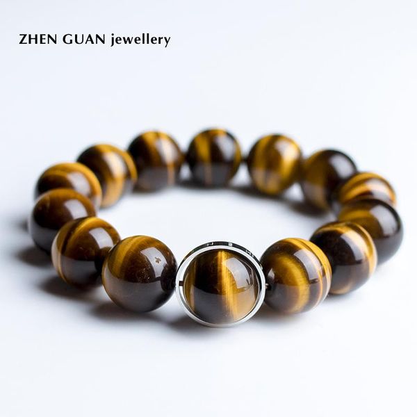 

beaded, strands yellow tiger eye stone king's wind hand bead, suitable for men's and women's wedding engagement fashion party, Black