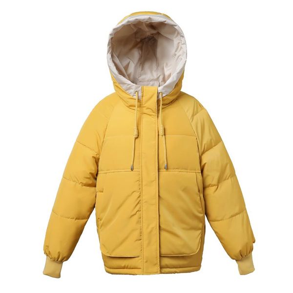 

plus size outerwear & coats 2021 women winter jacket parkas patchwork warm coat hooded female down cotton-padded casual short clothing, Black