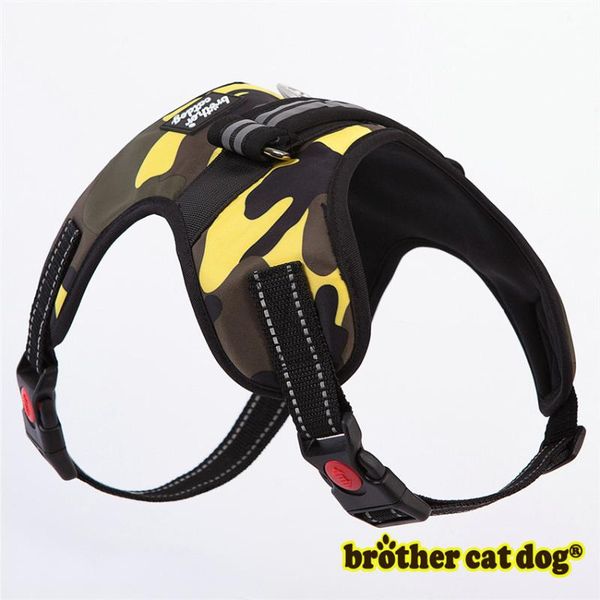 

dog collars & leashes pet harness outdoor vest for big large dogs adjustable padded camouflage strong with handle size 8806