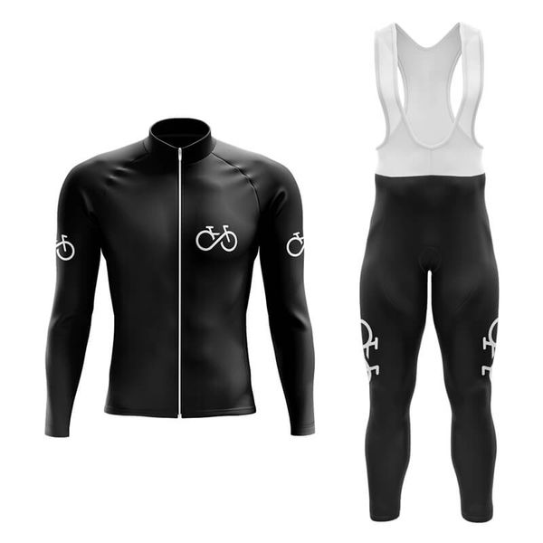 

2022 new winter cycling long sleeve jersey and bib pants set bike-forever v2 men's or women's cycle jersey thermal fleece, Black;red