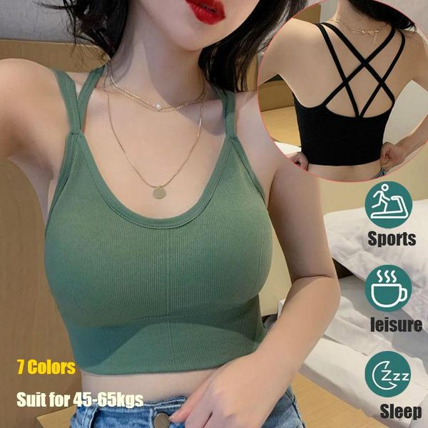 

breathable sports bra anti-sweat fitness seamless yoga shockproof crop women push up sport gym beauty back clothing, White;black