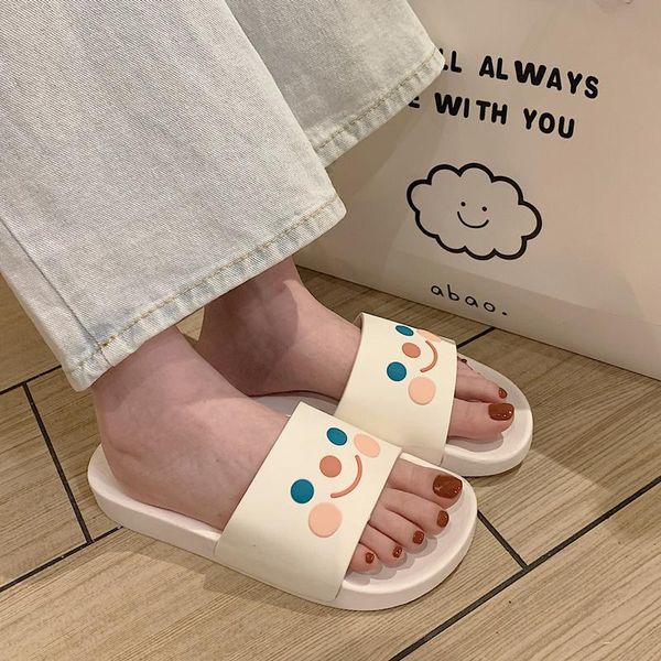 

ladies slippers summer cute cartoon non-slip soft-soled home light and comfortable sandals large size 40-45., Black