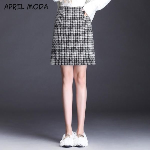 

one step skirt package spring autumn fashion style woolen falda fashionable 100 take hip skirts, Black