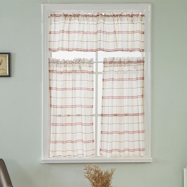 

curtain & drapes lattice screen window kitchen wholesale grid yarn finished linen