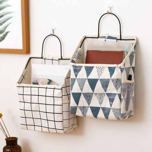 

storage boxes & bins 2021 hanging bag bedside organizer dorm room phone book magazine holder with hook bed pocket