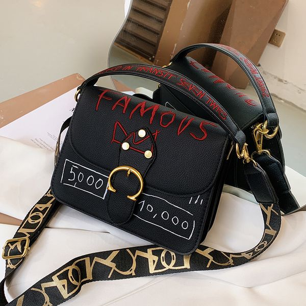 

luxury handbags women's 2021 new korean fashion embroidered letter hand-held bag