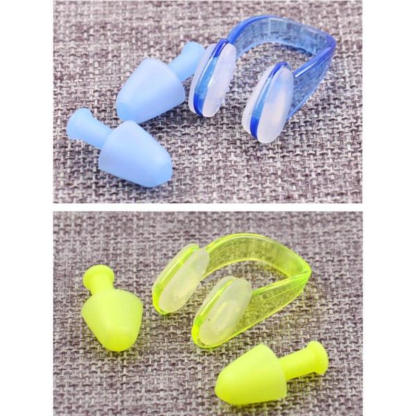 

nose clip waterproof soft silicone swimming + earphone set supplies