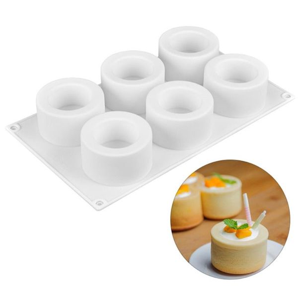 

baking moulds 6 holes pudding mold 3d silicone molds for art cake mousse dessert round cupcake mould diy homemade tools