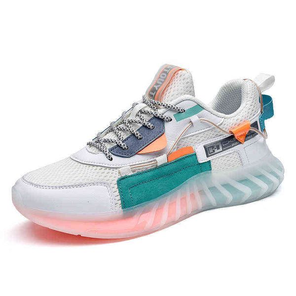 

2021 spring shoes men's low coconut tide breathable popcorn bottom sports mesh
