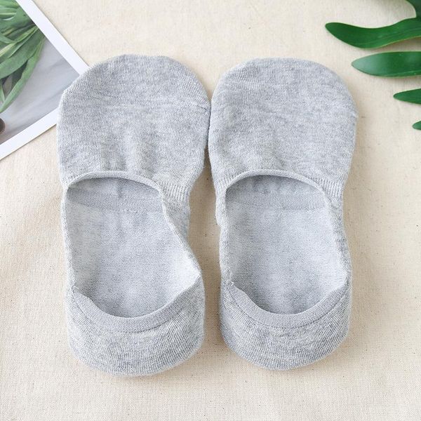 

men's socks 2021 silicone breathable invisible cotton ankle slippers 5 pairs/batch fashion boat-shaped summer and, Black